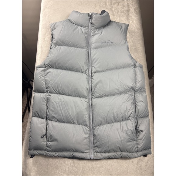 Eddie Bauer Other - Eddie Bauer Down Puffer Vest Full Zip 700 Power Fill EB700 Gray Goose Men Medium